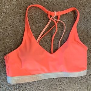 Under Armour Strappy sports bra coral